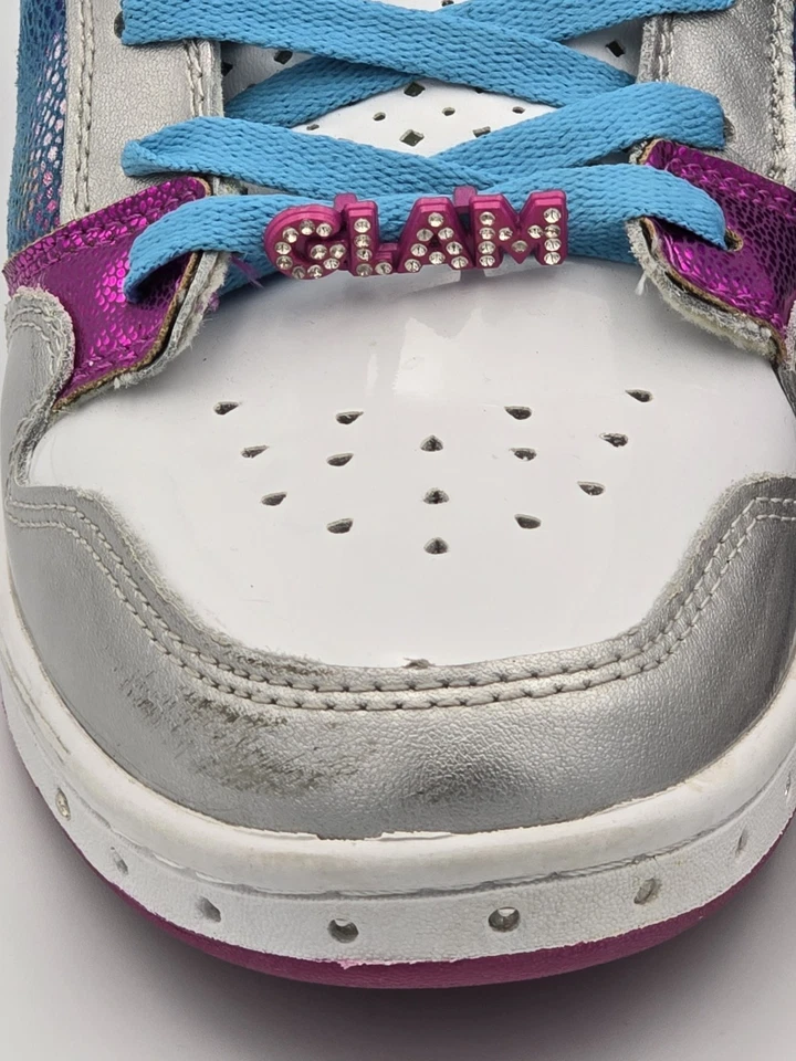 Tênis Feminino Pastry Glam Pie Hi-Top 10 Prata Azul Rosa Retrô - Imagem 3 de 4