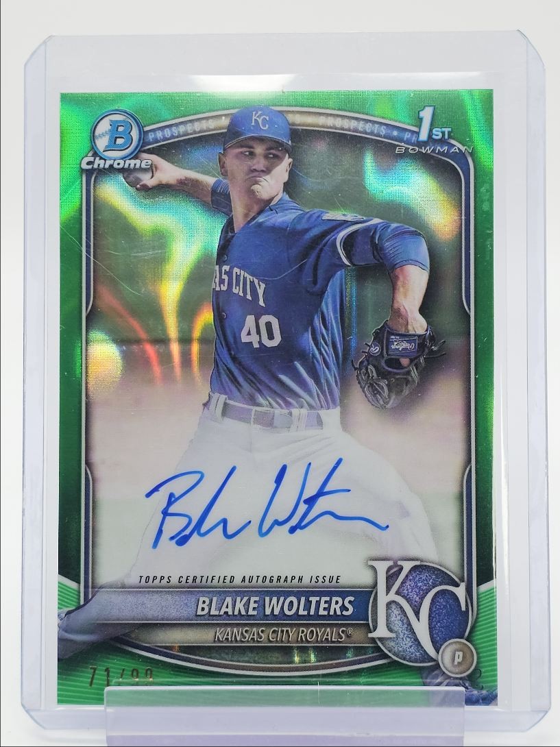 BLAKE WOLTERS 2025 BOWMAN CHROME 1ST GREEN LAVA REFRACTOR AUTO /99 Q3917