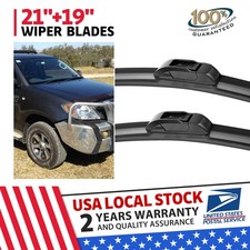 21" & 19" (Pair) Windshield Wiper Blades Bracketless U/ J-HOOK For NISSAN 370Z