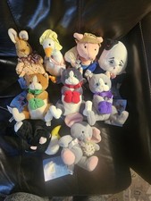 1998/99 CVS 7" PELUCHE PETER CODA DI COTONE FIABA AMICI SET 9 EASTER STUFFINS 