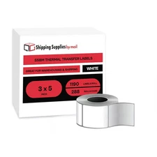 Premium 3" x 5" Thermal Transfer Labels 288 Rolls/1190 Labels High Bond Adhesive
