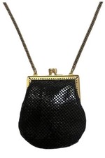 Whiting Davis Vintage Black Chainmail Mesh Evening Bag
