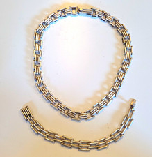 Silberfarbene Gliederkette Halskette aus 925 ...