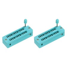Universal IC Test ZIF Socket 24 Pin 2.54mm Pitch Narrow, 2 Pack
