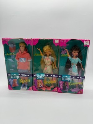 Barbie 1993 Cool Crimp Skipper, Courtney und Kevin NRFB x