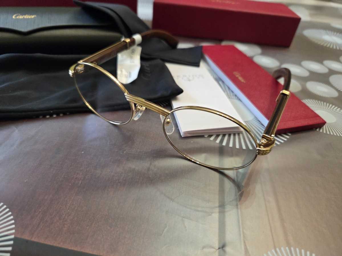 Cartier Première de Cartier 53mm Gold Plated Oval Glasses