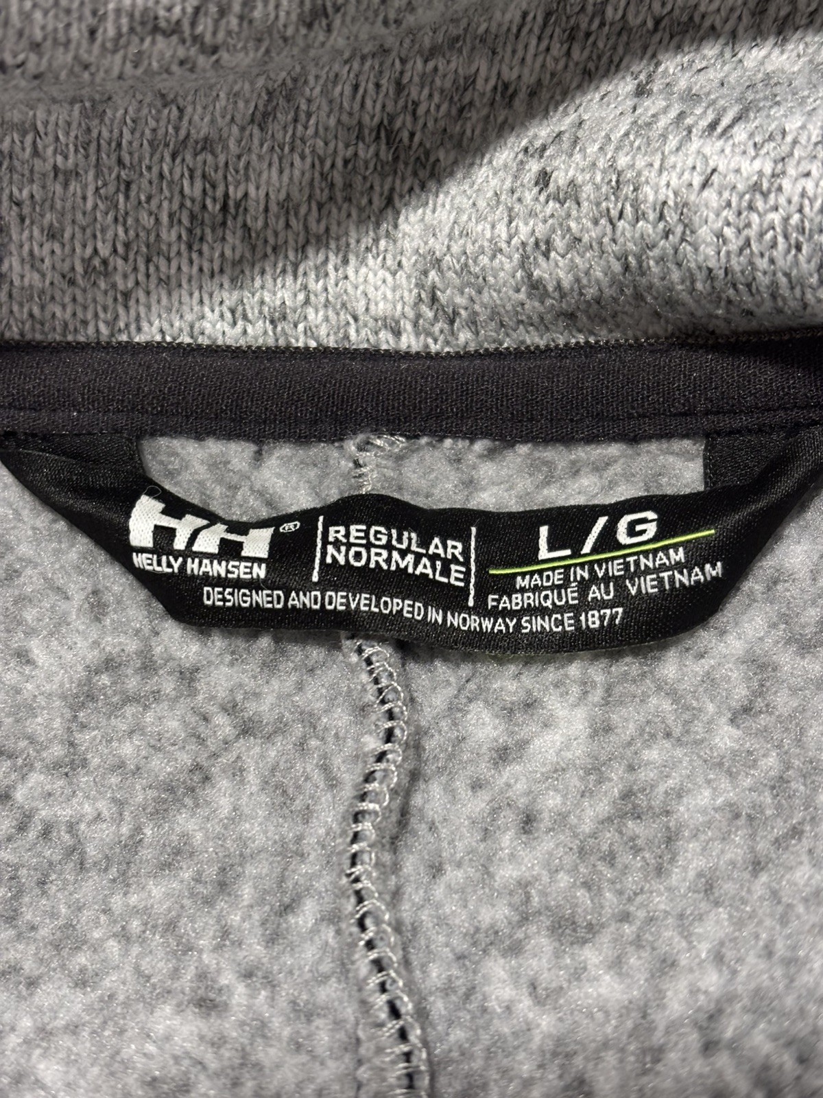 Helly Hansen Full Zip Pullover Sweater Large Gray… - image 2