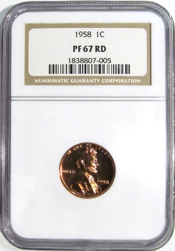 1958 LINCOLN Cent NGC PF 67 RD