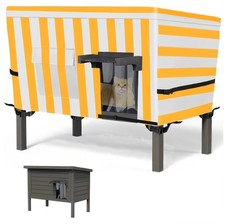 Sudiwei Feral Cat House Cover for Zipper Outdoor Cat House Cover for Winter Fera
