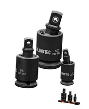 Impact Universal Joint-Socket Swivel Set, 3 piece, 1/2", 3/8", 1/4"Inch Drive 