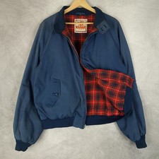 Giacca Baracuta vintage uomo 46 blu tartan foderato bomber G9 Harrington anni 80 DIFETTO