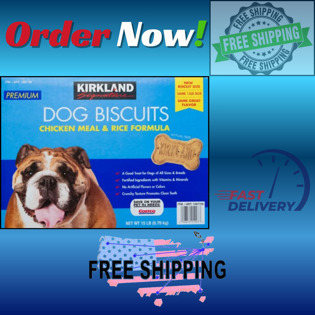 Kirkland Signature Chicken Meal & Rice Formula Dog Biscuits, 15 lbs