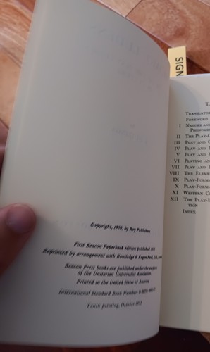 Signed Copy, Homo Ludens, Johan Huizinga ©1950 First Beacon Paperback Edition - Picture 12 of 13