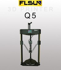 FLSUN Q5 Delta 3D Printer, Used, Auto-leveling probe, USB