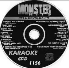 70  s  80  s FEMALE KARAOKE CDG DISC MONSTER HITS MH1156 CD SONGS POP ROCK OLDIES