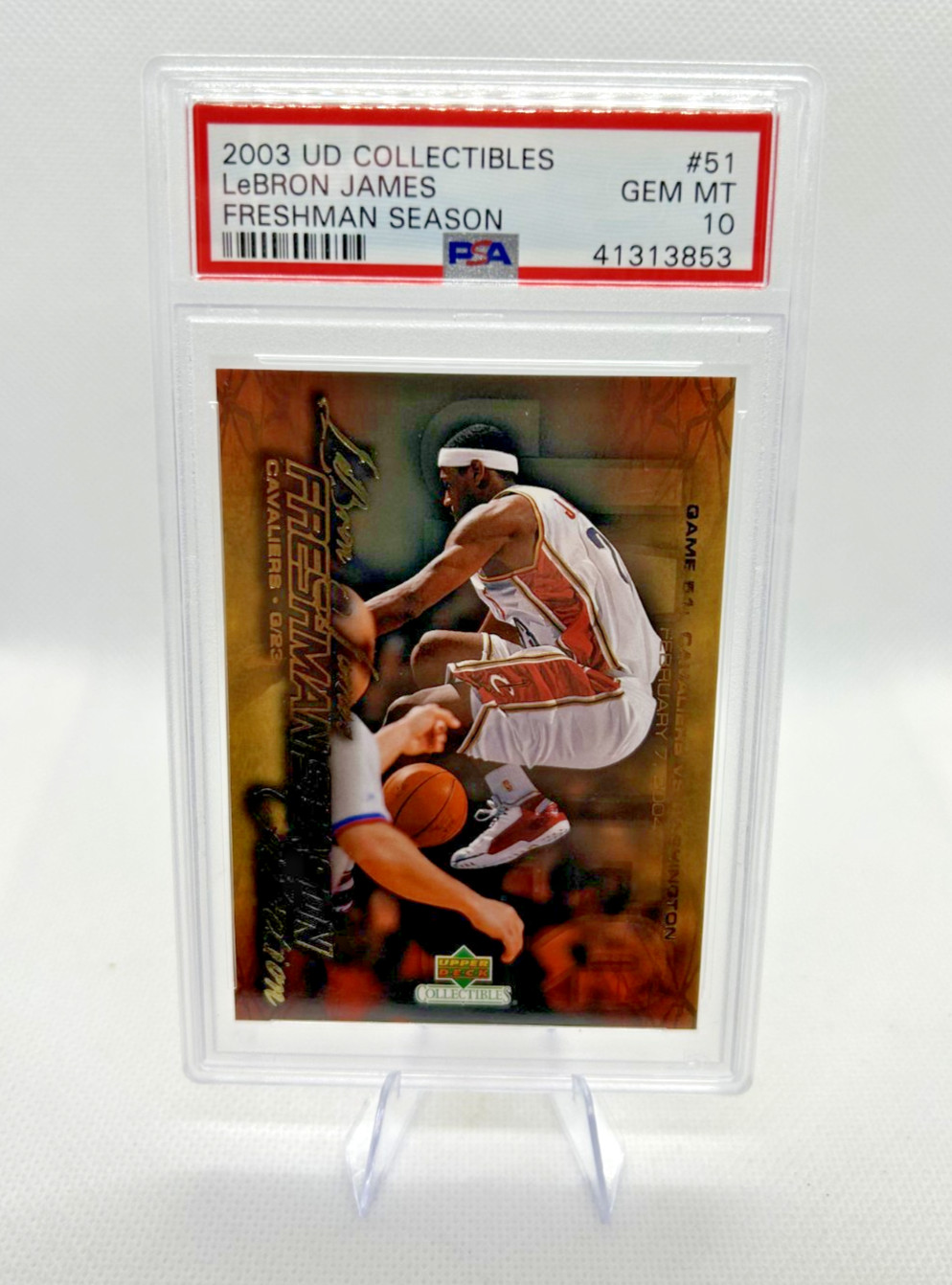 LeBron James #51 Basketball Cards 2003 UD Collectibles Freshman Season trading card — raw and PSA graded price guide