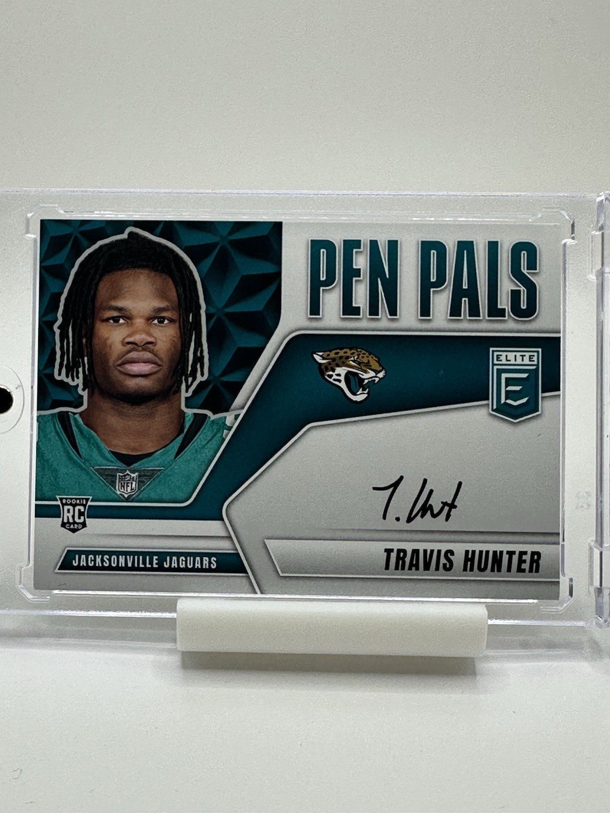 2025 Panini Donruss Elite Pen Pals Travis Hunter Rookie On Card Auto RC Jaguars