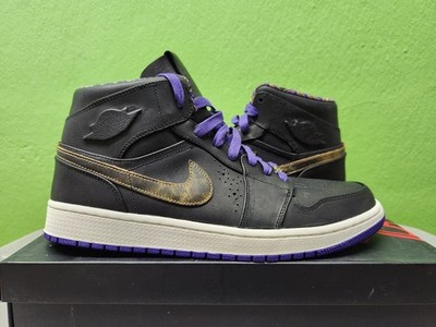 Air Jordan Retro 1 Mid BHM Court Purple Black 2014 Mens Size 12 629151 009 New
