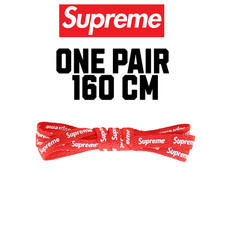 Supreme Shoe Laces White Black Red Wheat AF1 120 cm and 160 cm