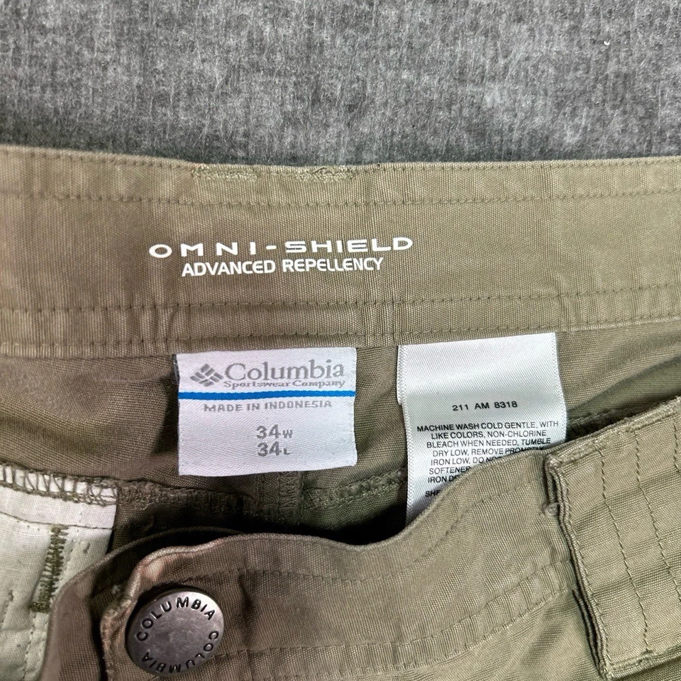 Pantalones de senderismo Columbia Omni Shield para mujer 34x32 desgastados al aire libre escalada Foto 4 de 4