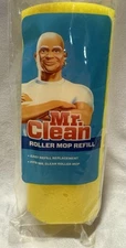 MR. CLEAN Roller Mop Replacement Refill Head Yellow Absorbent Sponge SEALED NEW