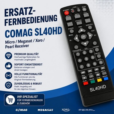 Comag SL40 HD / HD25 /  HD25 HDMI Ersatz Fernbedienung