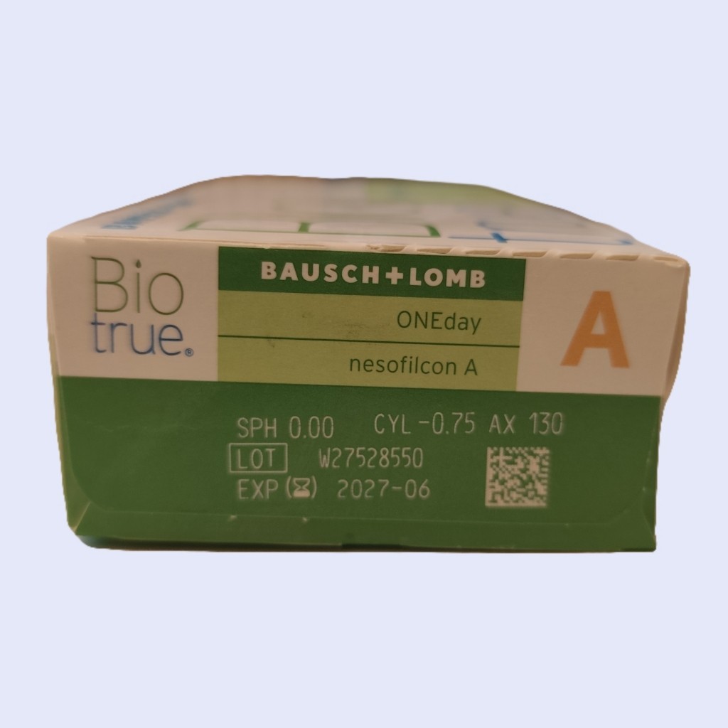 Biotrue OneDay for Astigmatism AX 130 correction de l'astigmatisme avec vision stable