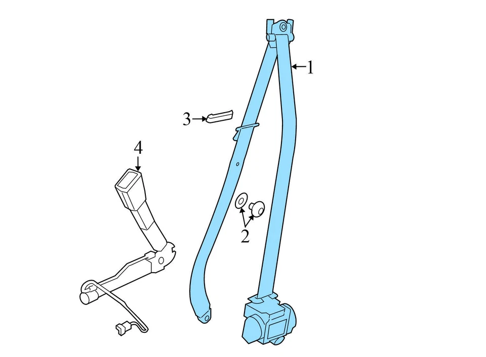 2015–2016 BMW 435I XDRIVE — натяжитель переднего правого ремня безопасности 7318346 - Изображение 3 из 4