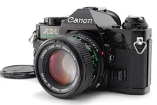 [MINT] Canon AE-1 Program Black SLR 35mm Film Camera NFD 50mm f1.4 From JAPAN