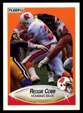 1990 FLEER UPDATE RC #U-107 REGGIE COBB ROOKIE CARD - TAMPA BAY BUCCANEERS. rookie card picture