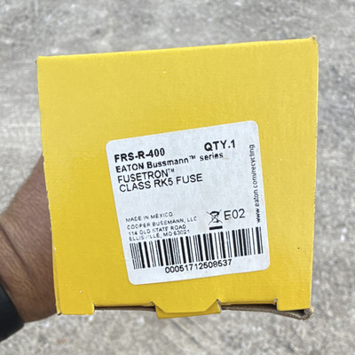 Eaton Bussmann Fusetron FRS-R-400 Class RK5 400A 600V AC Time-Delay Fuse
