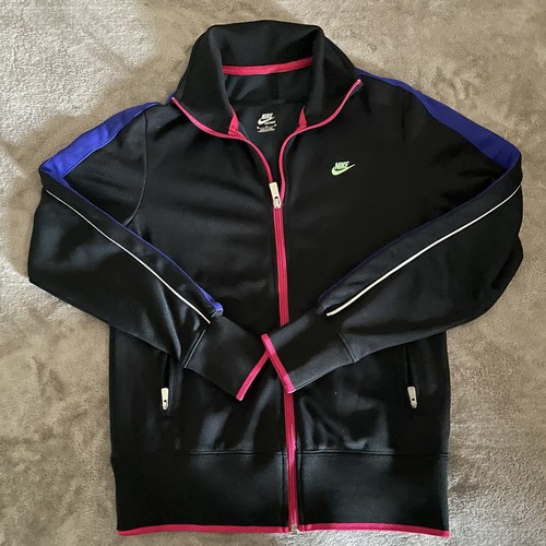 Womens Nike Athletic Zip-Up Jacket RN#56323 Black & Multicolor. Size Med 90’s - Picture 5 of 8