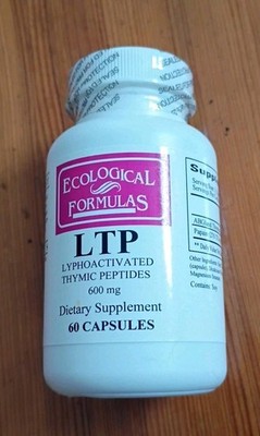 Ecological Formulas LTP  Lymphoactived Thymic Peptides 600 mg 60 caps EXP 2/2027