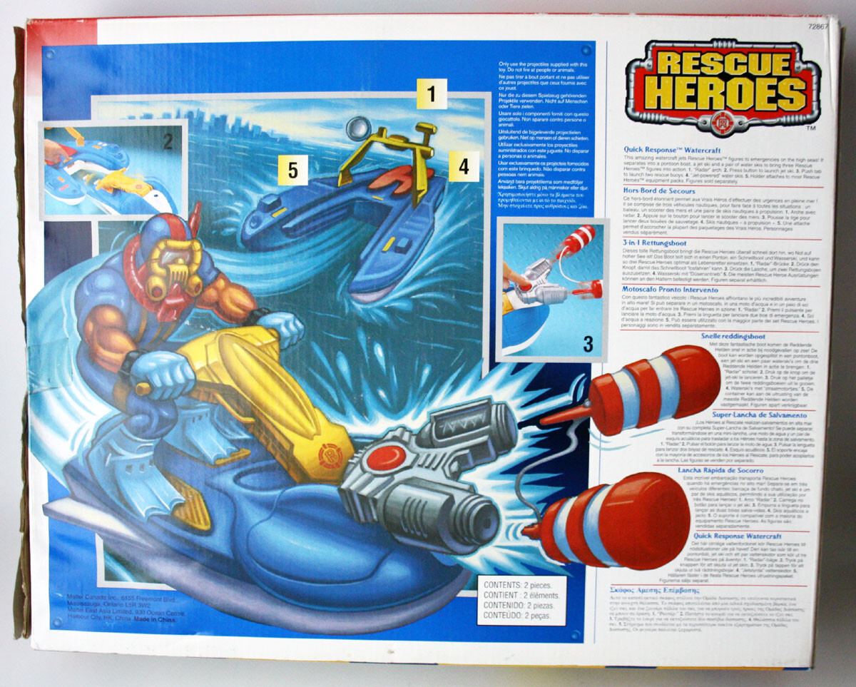 RARE 1998 FISHER PRICE RESCUE HEROES QUICK RESPONCE WATERCRAFT NEW