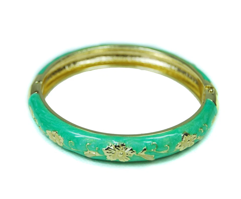 Cloisonne Armband aufklappbar Grüne Farbe #05 - Bild 1 von 1