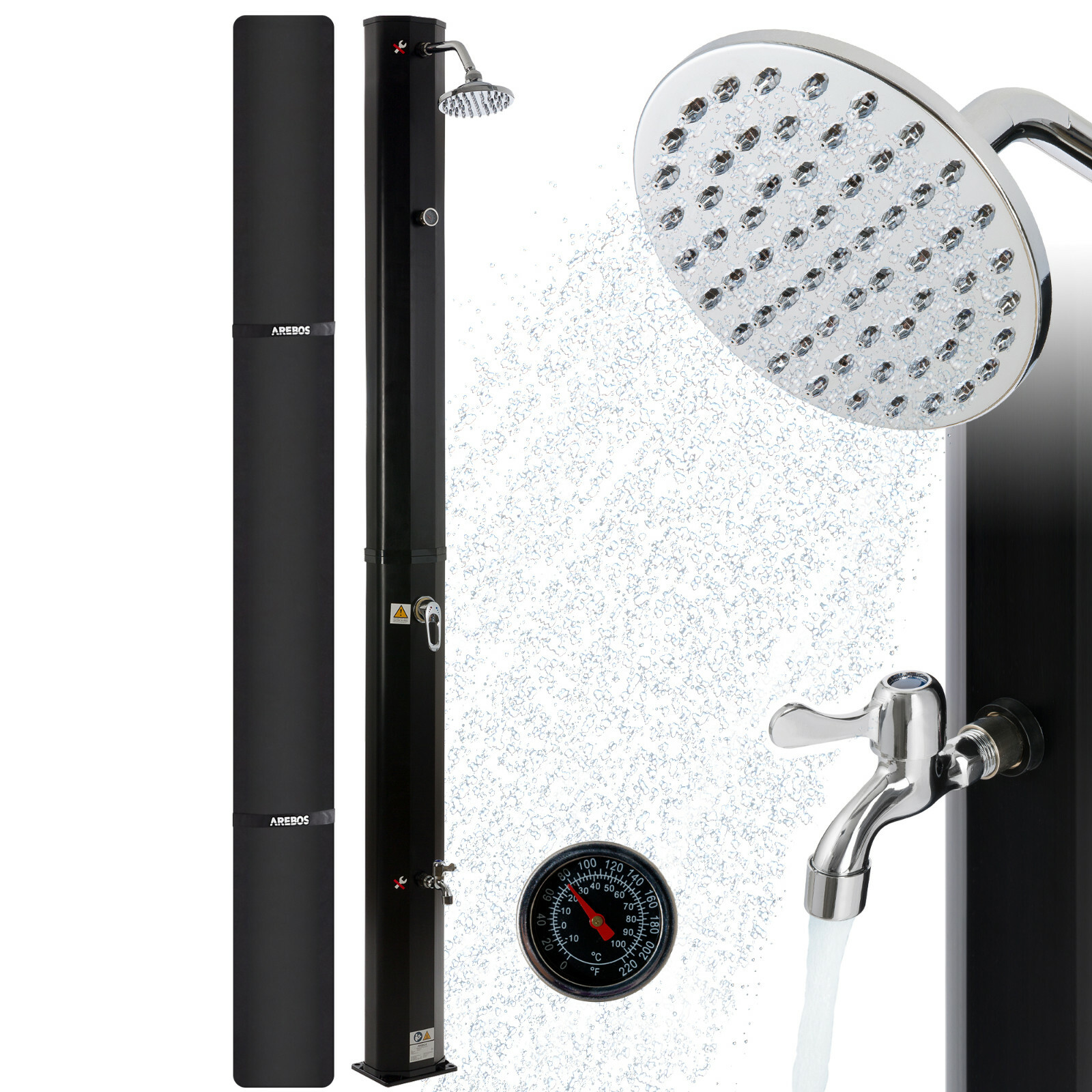 Arebos 35 L Ducha Solar Jardin Camping Exterior Terrazas Piscina Incl.portada