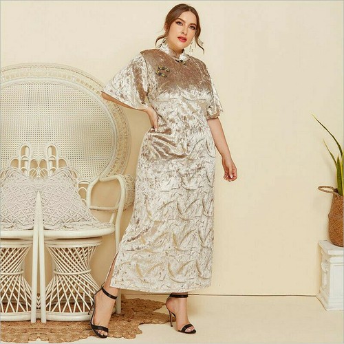 Vintage Women Long Maxi Dress Oriental 