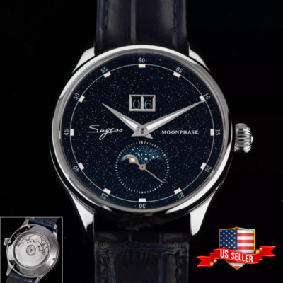 Sugess MoonPhase Aventurine Dial Auto Mechanical Watch V3 - TIMEGRAPHED USA