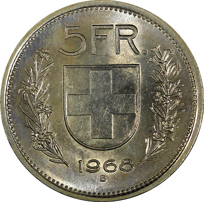 スイスフラン　1-５枚 Counterfeit Detection: Switzerland 1889B 5 Francs | NGC