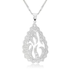 0.78ct Natural Diamond Jewelry Pendant 14K White Gold Woman Ornament Birthday  