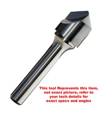 1/4" 90° 1 Flute Solid Carbide Single End Countersink 1/4" Shank, 2"OAL USA