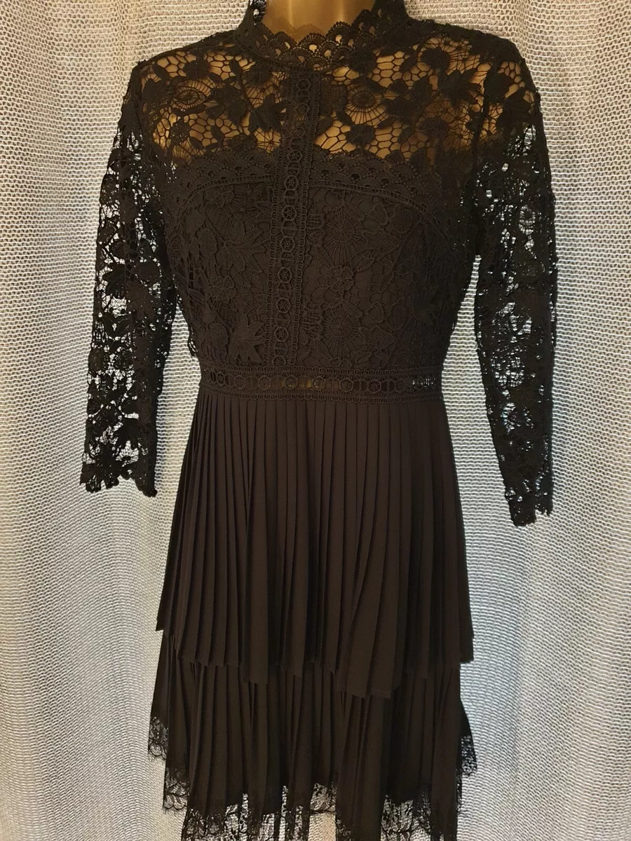 Zara lace pleated dress cheap