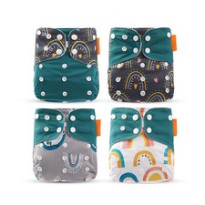 4PCS Cloth Diaper Washable Reusable Stretchable Cloth Pocket Diapers I0V1