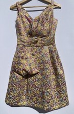 Zac Posen x Target Brocade Metallic Multicolor Floral Dress 3