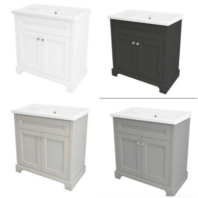 RAK Traditional Floor Standing Vanity Unit 800mm Bathroom- Colours- Basin 1-3 Tap