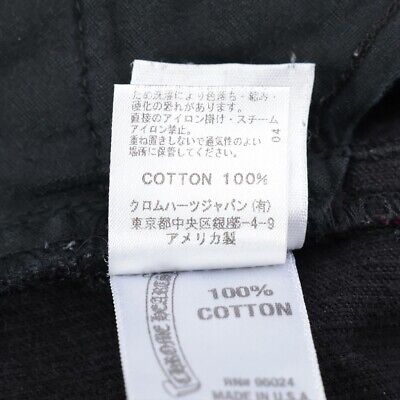 Chrome Hearts Pants Cotton size 30 JVP Black Cross Patch Chrome Hearts Pants Cotton size 30 JVP Black Cross Patch