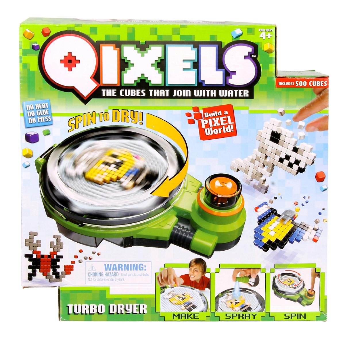 Qixels Turbo Dryer Playset Cubes Spin To Dry Set Game creative