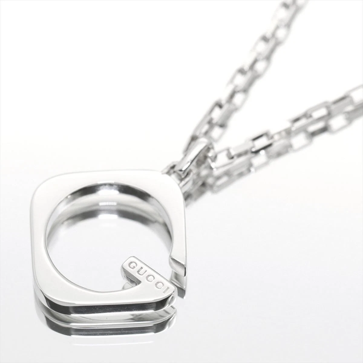 Collier Gucci homme G grand logo pendentif argent Ag925 bijoux hommes accessoires 