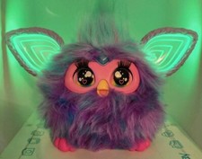 Furby Purple Plush Tie Dye Interactive Toy 2023 Glowing Ears. Working