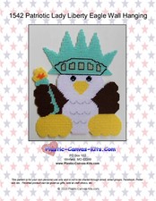 Patriotic Lady Liberty Eagle Wall Hanging-Plastic Canvas Pattern or Kit
